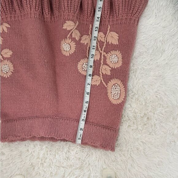 LoveShackFancy Oxford Wool Blend Mini Sweater Skirt in Pink Size S - Picture 10 of 11